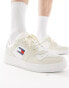 Tommy Jeans retro basket essential trainers in off white