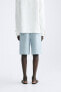 Textured lyocell - cotton bermuda shorts