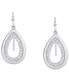 ფოტო #2 პროდუქტის Diamond 5/8 ct. t.w. Teardrop Hanging Earrings in Sterling Silver