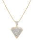 Подвеска Macy's Diamond Pavé Gold Over Silver, 22 Inch - фото #1