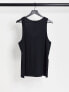 ASOS DESIGN 3 pack vest with scoop neck in grey marl, navy and white