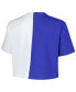 ფოტო #2 პროდუქტის Women's Royal, White Kentucky Wildcats Color Block Brandy Cropped T-shirt