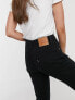 Levi's 501 high rise straight leg crop jeans in black