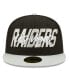 Фото #3 товара Men's Black, Gray Las Vegas Raiders 2022 NFL Draft On Stage 59FIFTY Fitted Hat