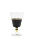 Фото #2 товара Black Water Glasses with Trim and Stem, Set of 6