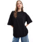 Фото #1 товара ASOS DESIGN studded oversized t-shirt in washed black