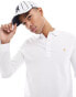 Фото #2 товара Farah Blanes long sleeve polo shirt in white