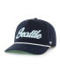 47 Brand Men's Deep Sea Blue Seattle Kraken Overhand Logo Side Patch Hitch Adjustable Hat