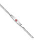 Sterling Silver Rhodium-plated Medical ID Bracelet w/Figaro