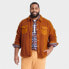 Фото #1 товара Men's Big & Tall Sherpa Shirt Jacket - Goodfellow & Co Orange 2XLT