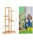 Фото #3 товара 5 Tier 6 Potted Plant Stand Rack Bamboo Display Shelf for Patio Yard