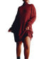 Фото #1 товара Plus Size Sweater Dress With Sheer Panel