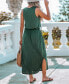 Фото #2 товара Women's Forest Green Side Slit Maxi Beach Dress