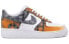 【定制球鞋】 Nike Air Force 1 Low 07 空军一号 钢铁之心 电影主题定制 耐磨防滑 低帮 板鞋 男款 橙灰白 / Кроссовки Nike Air Force CW2288-111