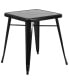Benson 23.75" Square Metal Dining Table For Indoor And Outdoor Use