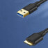 Фото #5 товара Kabel przewód do dysku USB-A 3.0 - Micro USB-B SuperSpeed 5Gb/s 1m czarny