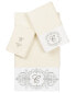 Фото #1 товара Textiles Turkish Cotton Monica Embellished Towel 3 Piece Set - Dark Gray