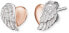 Фото #1 товара Серебряные серьги Сердце с крыльями ангела и цирконами ERE-LILHEARTWBI