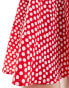 Wednesday's Girl polka dot flippy mini skirt red