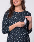 Women's Polka Maternity Nursing Dress