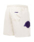 Men's Cream Los Angeles Lakers Triple Tonal Woven Shorts