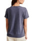 ფოტო #2 პროდუქტის Women's Paris Post Stamp Crewneck Cotton T-Shirt