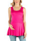 ფოტო #1 პროდუქტის Scoop Neck Sleeveless Maternity Tank Top