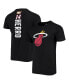 Men's Tyler Herro Black Miami Heat Playmaker Name and Number Logo T-shirt