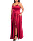 Trendy Plus Size Satin Sleeveless Gown