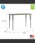 Rectangular Table, Adjustable Height Legs, Table Top Height Range 21" to 30", Ready-To-Assemble, Multipurpose Kids Table