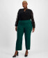 ფოტო #1 პროდუქტის Plus Size Straight-Leg Pants