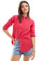 Фото #1 товара Superdry Casual linen boyfriend shirt in electric pink