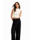 Фото #3 товара Women's Wide-leg knit trousers