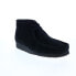 Фото #2 товара Clarks Wallabee Boot 26155517 Mens Black Suede Lace Up Chukkas Boots
