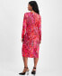 ფოტო #2 პროდუქტის Petite Printed Knot-Waist Midi Dress, Created for Macy's