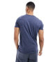 Brave Soul raw edge t-shirt in navy BLAU, XS - 86-91 CM - фото #4