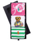 Men's 3-Pk. Beach Bear Crew Socks Pink/Green Stripe, 10-13 - фото #3