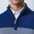 Свитер мужской Hope & Henry Half Zip Pullover Navy and soft white herringbone, Large - фото #15