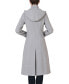 Фото #2 товара Women's Mary Hooded Stand Collar Boucle Wool Coat