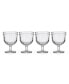 Фото #1 товара Beaded 14-oz Wine Goblets 4-Piece Set