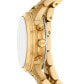 ფოტო #2 პროდუქტის Women's Runway Chronograph Gold-Tone Stainless Steel Double Wrap Bracelet Watch 34mm