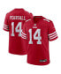 Фото #1 товара Men's Ricky Pearsall Scarlet San Francisco 49ers 2024 NFL Draft First Round Pick Player Game Jersey