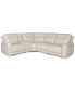 Фото #2 товара CLOSEOUT! Blairemoore 5-Pc. Leather L Sectional with 1 USB Console and 2 Power Recliners, Created for Macy's