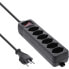Фото #3 товара InLine Power Strip 6 Port Swiss Type with power-switch black 1.5m