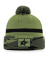 Фото #2 товара Men's Camo Dallas Stars Military-Inspired Appreciation Cuffed Knit Hat with Pom