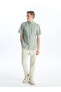 Фото #3 товара Рубашка мужская LC WAIKIKI Regular Fit из смеси льна с коротким рукавом