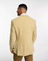 ASOS DESIGN skinny wool mix blazer in stone herringbone