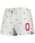 ფოტო #4 პროდუქტის Women's Cream Ohio State Buckeyes Agenda Stars Tank Top and Shorts Sleep Set