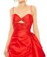 Women's Strapless Cut Out Side Bow Gown