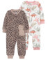 Toddler 2-Pack Fleece Footless Pajamas 2T